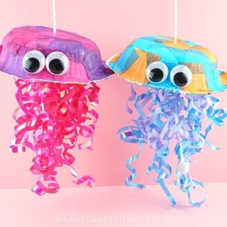 January holidays make paper jellyfish