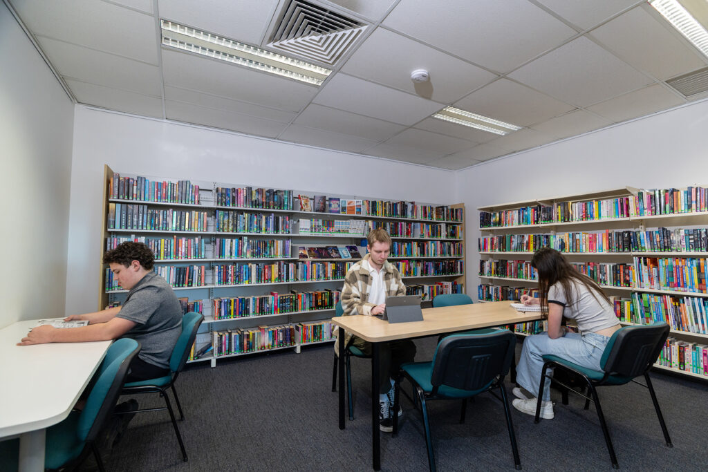 Teenagers studying at Bowral Central Library