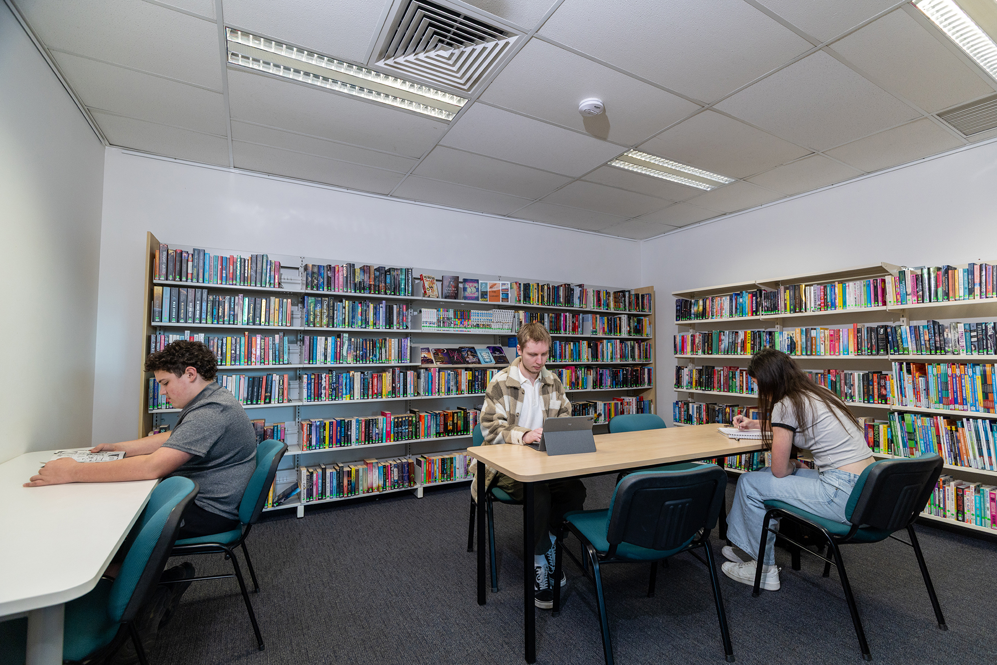 Teenagers studying at Bowral Central Library